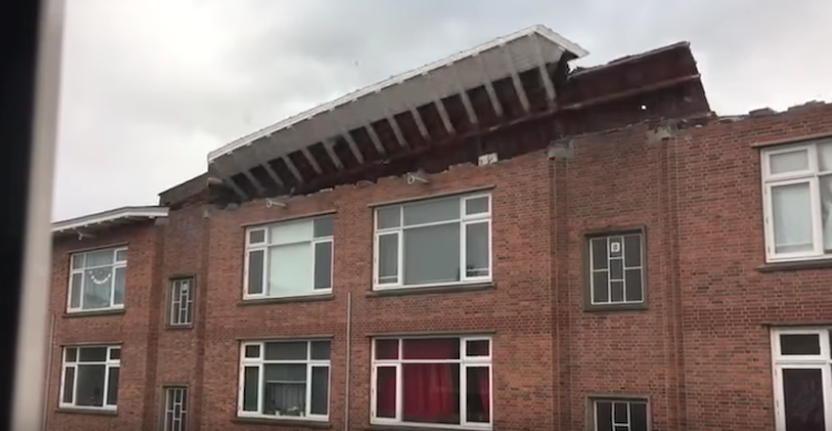 A Gust Of Wind Just Blew Off This Giant Roof In Netherlands