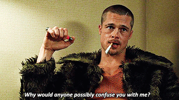coolest fictional tyler characters ranked, tyler durden gif, fight club 1999