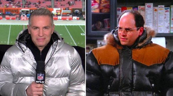 Kurt Warner's puffy jacket steals the show during Browns vs. Raiders