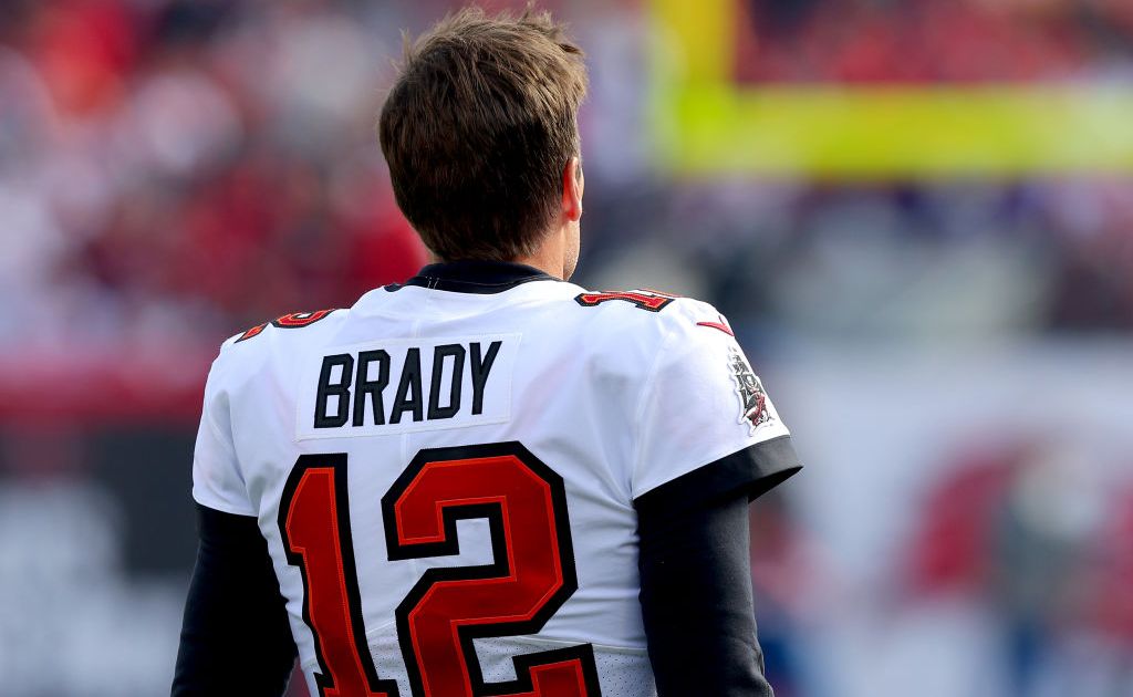 Tampa Bay Buccaneers and New England Patriots #12 Tom Brady Goat