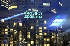 DNC Light Projections Donald Trump Tower Chicago Project 2025