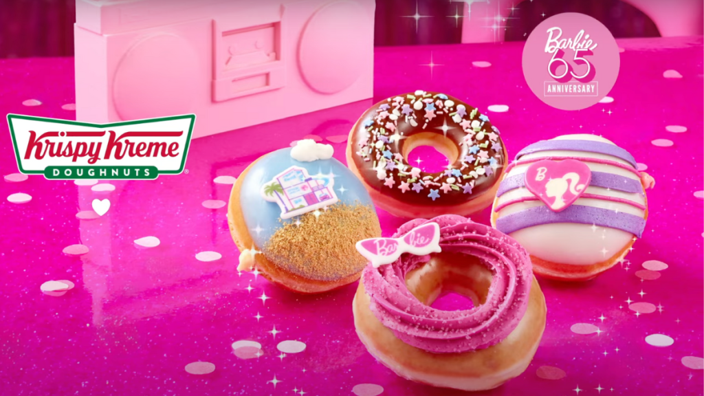 Krispy Kreme Barbie doughnuts menu