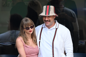 Taylor Swift and Travis Kelce are seen at the 2024 US Open at the USTA Billie Jean King National Tennis Center on September 08, 2024 in New York City.