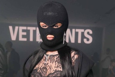 camila cabello paris fashion week ski mask