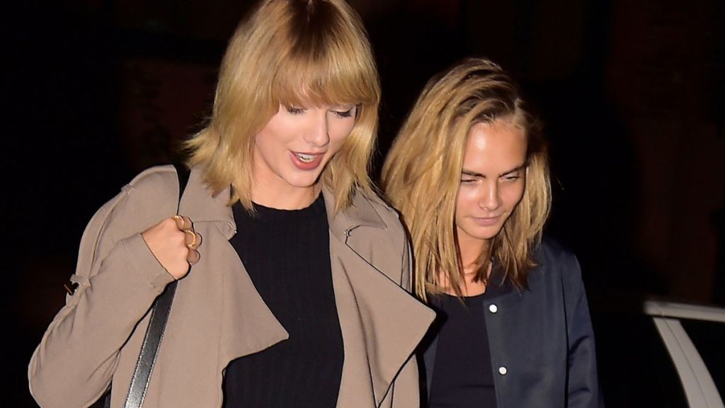 Taylor Swift and Cara Delevingne are seen in the West Village on September 27, 2016 in New York City.