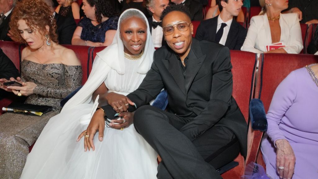 Cynthia Erivo and Lena Waithe attend the 75th Annual Tony Awards at Radio City Music Hall on June 12, 2022 in New York City.