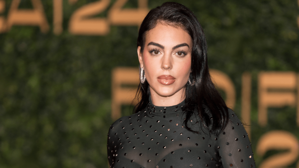 Georgina Rodríguez sheer lace dress Global Soccer Award