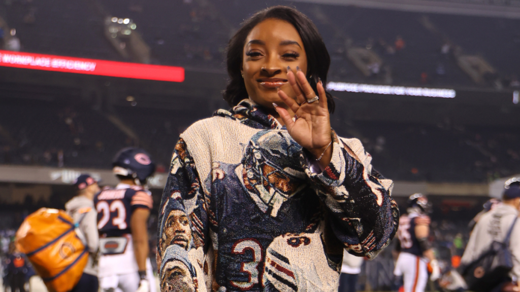 Simone Biles game day NFL photos husband Jonathan Owens