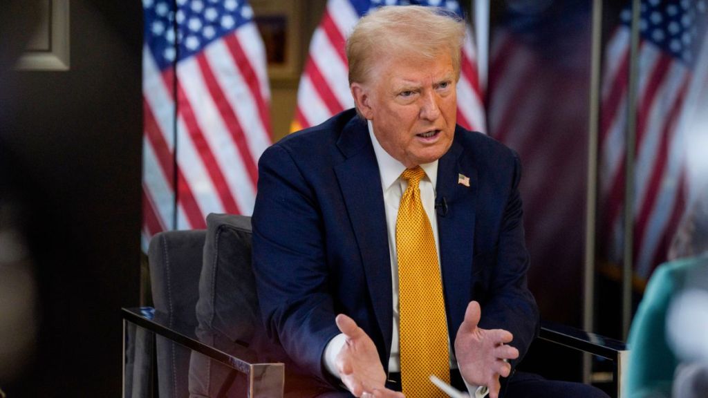 Moderator Kristen Welker Interviews President-Elect Donald Trump -- Pictured: President-elect Donald Trump.