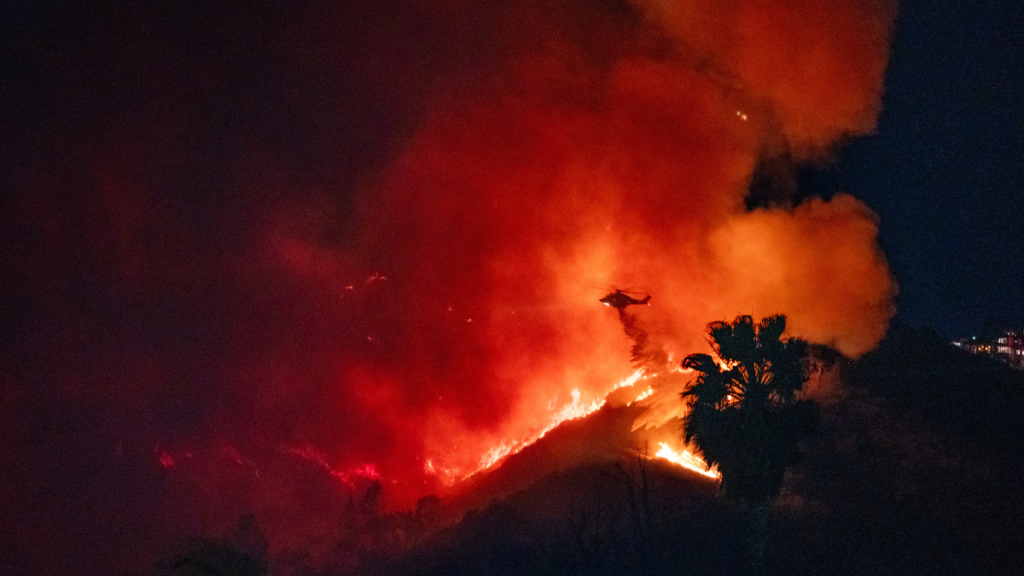 Sunset Fire map LA County wildfires