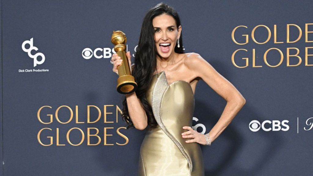 Demi Moore Golden Globes 2025