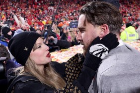 Travis Kelce & Taylor Swift Share a Kiss After Chiefs Win