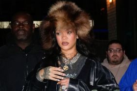 Rihanna faux fur hat