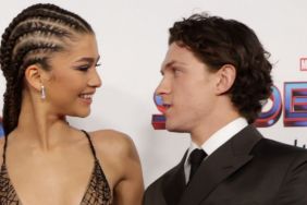 Zendaya and Tom Holland attend the World Premiere of Columbia Pictures SPIDER-MAN: NO WAY HOME at the Regency Village and Bruin Theaters.