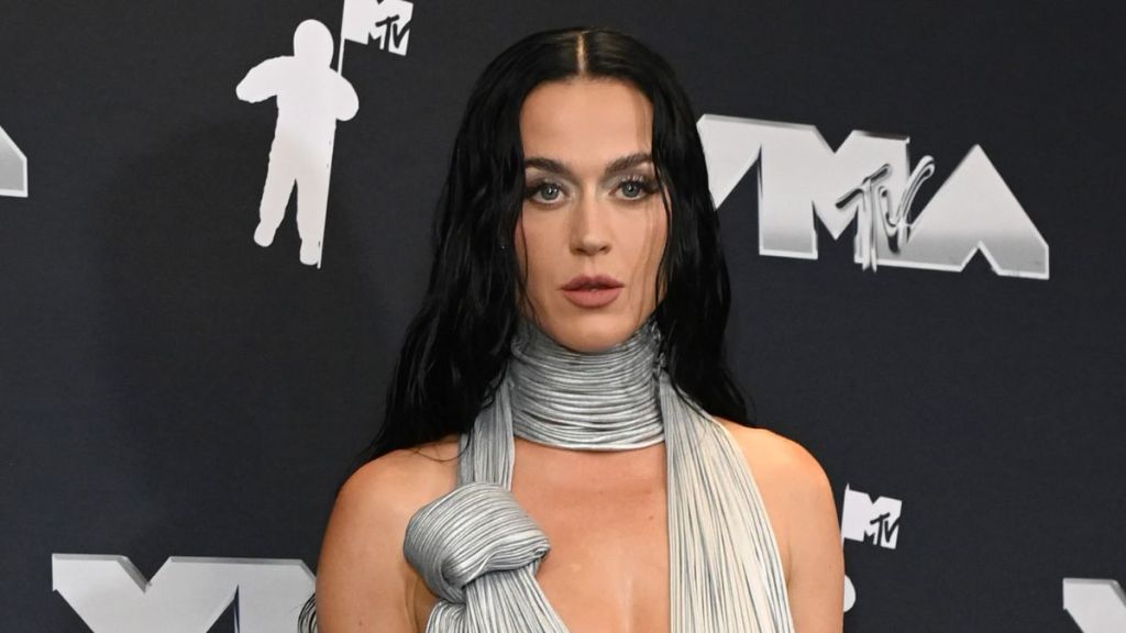 Katy Perry poses in the press room the during 2024 MTV Video Music Awards the at UBS Arena on September 11, 2024 in Elmont, New York.