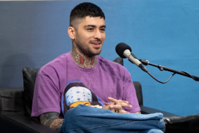 Zayn visits 'Hits 1' with Ryan Sampson and Nicole Ryan at the SiriusXM Studios the SiriusXM Studios on May 22, 2024 in New York City.