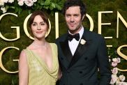 Leighton Meester Adam Brody Golden Globes 2025