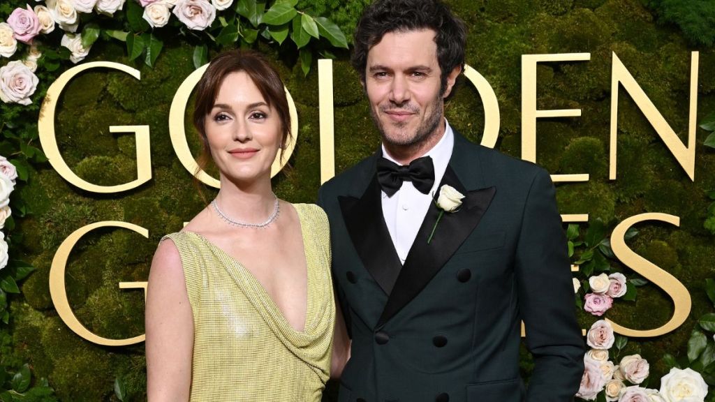 Leighton Meester Adam Brody Golden Globes 2025