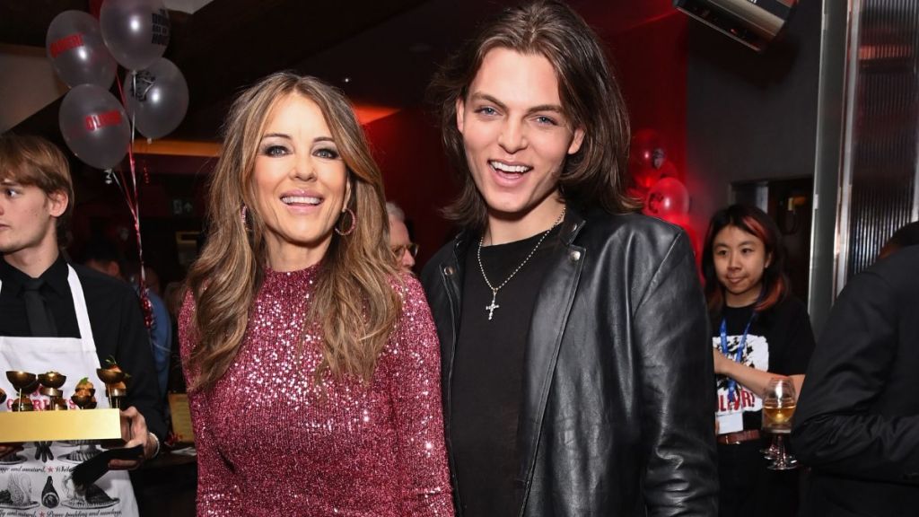 Elizabeth Hurley and son Damian