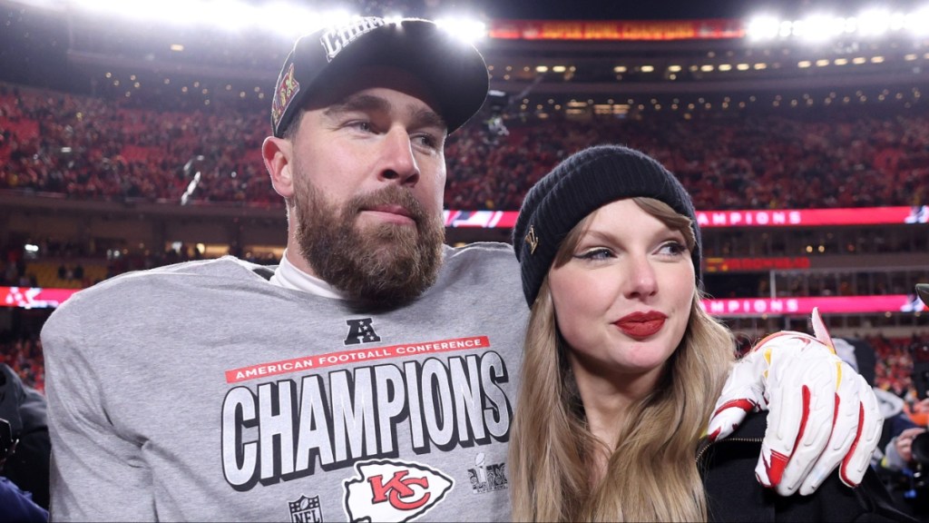 did Taylor Swift get engaged Super Bowl 2025 Travis Kelce