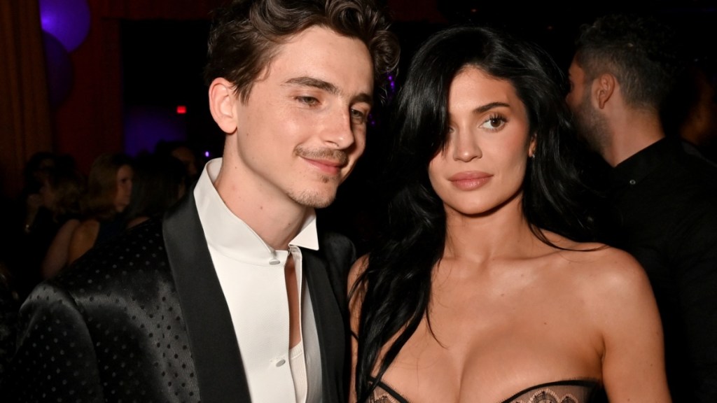 Kylie Jenner & Timothee Chalamet Share PDA Moment at Oscars Party